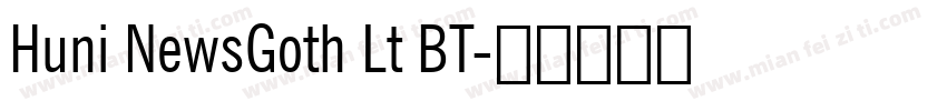 Huni NewsGoth Lt BT字体转换